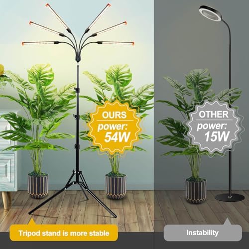54W Grow Lights for Indoor Plants with Stand for Tall Plants - Image 4