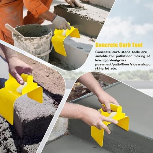 Concrete Curb Trowel, Garden Edging Curb Trowel Concrete Tool, Concrete Curb Trowel Edger, Landscape Curb Trowel with Putty Knife (Rectangle) - Image 6