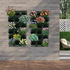 Vertical Wall Planter with 36 Pots, Hanging Garden Plant Flowerpot Holder, Stackable Wall-Mounted Planter, Balcony Planters for Flowers Vegetables Fruits (Army Green, 36 Pots) - Image 5