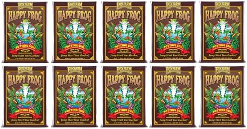 FoxFarm Happy Frog Potting Soil, 2cu ft (Pack of 10) - for Indoor/Outdoor Container Plants - Contains Mycorrhizae and Humic Acids by FoxFarm