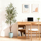 6Ft Artificial Olive Tree with Moss & Basket - Indoor Tall Faux Olive Tree in Planter, Large Fake Olive Silk Tree with Realistic Branches and Fruits for Home Decor, Office, Living Room - Image 3