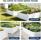 PASAMIC 4x4x1ft Vinyl Raised Garden Bed, Maintenance-Free Outdoor Garden Planter Box, Never Rust or Rot, Durable Open-Bottom Raised Bed for Vegetables, Flowers, Herbs & Fruits - Image 7