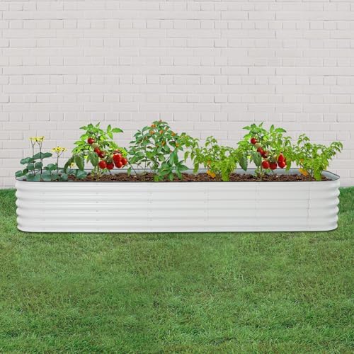 Raised Garden Bed | Metal Raised Garden Bed Kit | 17'' Tall Outdoor Garden Planter Box | Metal Planter Box for Planting Plants Vegetables (9.4x2x1.4FT（1pcs）) - Image 3