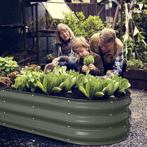Winpull Raised Garden Bed Kit, 5x2x1 ft Galvanized Planter Box Outdoor with Safety Edging, Large Metal Raised Beds for Gardening Vegetables Flower Fruits (Volcanic Ash) - Image 5