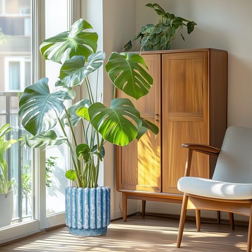 Ceramicfor Ceramic Planter, 9.6 Inch, Blue - Image 4
