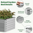 NAVINE 6x3x3ft Outdoor Metal Raised Garden Bed, Metal Planter Box, 2-Pack - Image 4