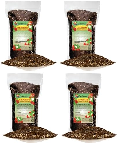 GARDENERA Superior Potting Soil Blend for Strawberry Plants - Optimal Blend for Thriving and Juicy Strawberries (20 Quart) by Gardenera