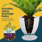 Multicolor Plant Pots with Drainage Holes & Saucers 20 Pack, Indoor & Outdoor Stackable Space-Saving Planters for Houseplants & Flowers, (7", 6.7", 6", 5.3", and 4.8" Inches), Durable & Weatherproof - Image 6