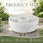 Patio Umbrella Planters Set, White, Country Style - Image 2