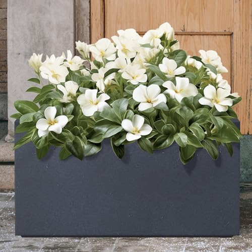 Kante Modern Rectangular Charcoal Concrete Planter 23" L 12" H 12" W - Image 5