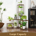 Bamworld Plant Stand Indoor Corner Plant Shelf Wood Plant Holder 13 Pots for Multiple Plants Home Decor for Gardening Gifts - Image 5