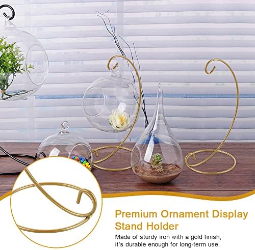 12 Pcs Ornament Display Stand Iron Hanging Hook Holder Glass Ball Ornament Holder Stand Home Wedding Decoration Rack for Hanging Globe Air Plant Terrarium Plant Witch Ball Christmas Ornament - Image 4