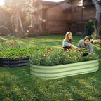Winpull Raised Garden Bed Kit, 6x3x1 ft Galvanized Planter Box Outdoor with Safety Edging, Large Metal Raised Beds for Gardening Vegetables Flower Herb (Avocado Green) - Image 6