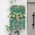 All Chic Outdoor Wall Planter Wall Metal Hanging Planter Wall Planters for Indoor Plants Wall Vase for Flowers Metal Planters for Outdoors for Farmhouse Shabby Chic Decor(Green) - Image 4