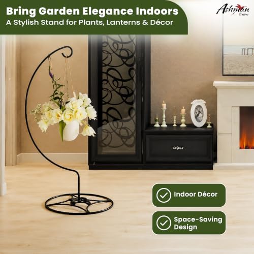 Ashman Shepherd Hook Stand, Bird Cage Stand, Outdoor and Indoor Flower Basket, Patio Plant and Bird Feed Station Stand - Image 2