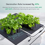 LUXBIRD 2 Pack Seedling Heat Mats with Digital Thermostat Controller, 10" x 20.75" 30W for Seed Starting, Germination, Hydroponics, Brewing, Breeding, Greenhouses (LB-HT02) - Image 3