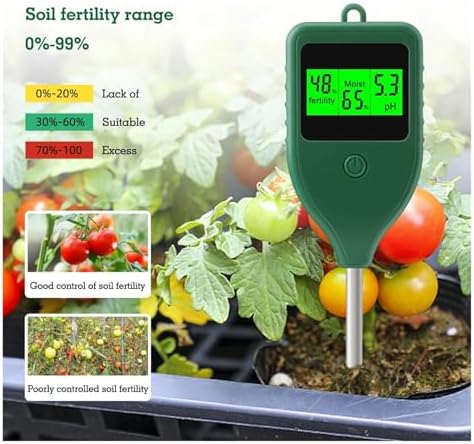3-in-1 Soil Tester Fertility Humidity PH Meter Digital LCD Backlit Moisture Acidity Sensor for Outdoor Plants Gardening Farming - Image 5