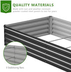 2PCS 9x3x1ft Galvanized Raised Garden Bed Kit,Metal Planter Box for Vegetables,Flowers,Herbs Durable Rust-Resistant Patio Gardening Beds,Black - Image 4
