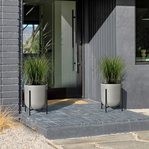 Veradek Mason Series Raised Lima Planter - Round Planter with Stand - Image 7