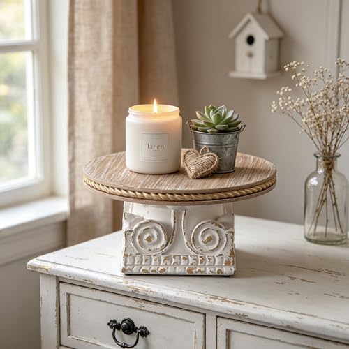 SOFE Rustic 6 Inch Tall Pedestal Stands, Wooden Display Riser - Image 3