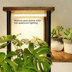 Bamworld Tall Plant Stand Indoor with Grow Light Corner Plant Shelf - Image 3