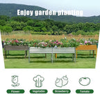Land Guard Galvanized Raised Garden Bed with Legs, 96×24×32in Raised Garden Beds Outdoor with Drainage Holes, Planter Boxes Outdoor for Backyard, Patio, Balcony, 1200lb Capacity, Green - Image 5