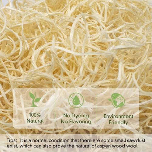 5 LB Natural Aspen Wood Excelsior Natural Color and Smell - Image 2