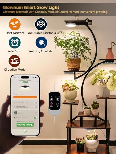 GLOWRIUM Smart Full Spectrum LED Grow Light for Indoor Plants (White 2PCS) - Image 2