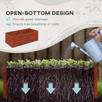 Outsunny Galvanized Raised Garden Bed Kit, 6' x 3' x 2', Dark Brown - Image 3