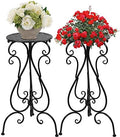 NAKUPE Metal Plant Stands Indoor Outdoor, Heavy Duty Flower Pot stand 22.5 inch Tall, Planter Pedestal Holder Rack for Patio Garden Porch Corner House Deck, 2 Pack(Black) by BuyNow