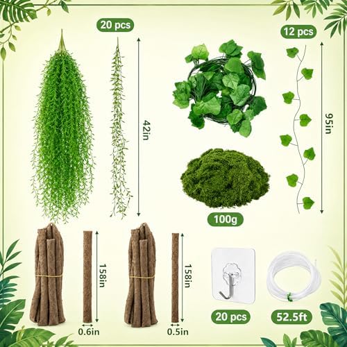 35 Pcs Artificial Bendable Vines Branches Decoration, Jungle Theme Decor - Image 2