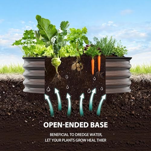 2x2x2ft Round Galvanized Raised Garden Bed – Metal Planter Box Kit with Rust & Corrosion Protection, Safe Rubber Edge, Open Bottom Design – Easy Assembly for Vegetables, Flowers, Fruits - Image 4