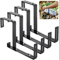 Cozcty 4 Pack Window Box Brackets, No Drill Adjustable Planter Box Brackets by Cozcty