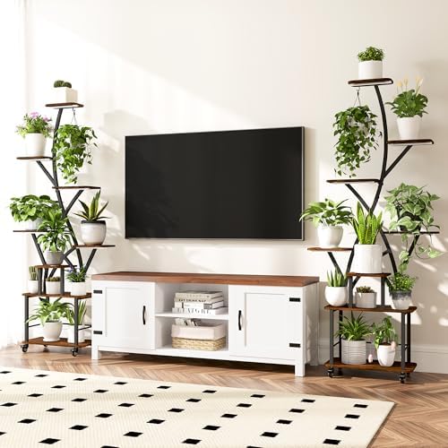 Plant Stand Indoor with Grow Lights 2 Pack Plant Stands Indoor 8 Tiered 64" Tall Plant Shelf for Indoor Growing Multiple Corner Metal Flower Holder Home Decor Display Shelves for Living Room Patio - Image 2
