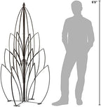 H Potter Lotus Bud Iron Obelisk Trellis for Climbing Plants, 69” Heavy Duty Garden Support with Ground Stakes, Outdoor Yard Art for Roses, Clematis, Patio & Courtyard - Image 4