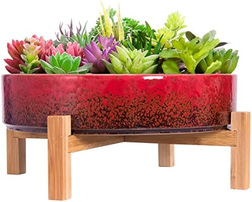 ARTKETTY Succulent Pots - 11 Inch Large Bonsai Pots with Drainage - Image 2