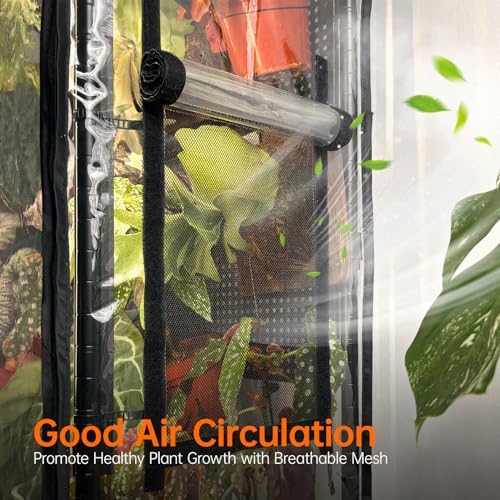 Bstrip Indoor Greenhouse with Grow Light and Pegboard, 29.5x13.8x59in - Image 5
