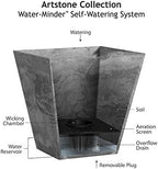 Novelty ArtStone 35100 Ella Square Planter, 10-Inch, Grey - Image 5
