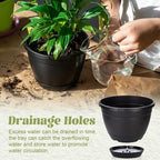 Roshtia 12 Pcs 8.3 Inch Plastic Hanging Pots for Plants Bulk with Hooks - Image 5