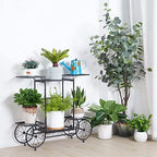 unho Metal Plant Stand Indoor: 6 Tier Garden Cart Flower Planter Pot Holder - Image 4