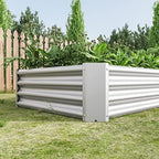 LifeSky Metal Raised Garden Bed for Backyard: 12-Inch Back-Saver Height for Pain-Free Planting - 6x3x1ft Rectangle Planter Box Holds 17 cu ft Soil - Durable Galvanized Steel Frame for Vegetables & Flo - Image 2