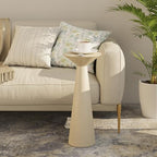 COZAYH Farmhouse Tall Pedestal End Table, Solid Wood, Distressed Wood Grey - Image 7