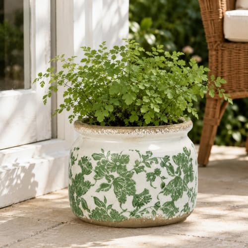 Dosayes Large Flower Pot, 7.28" Vintage Ceramic Pot of Indoor Plant - Image 6