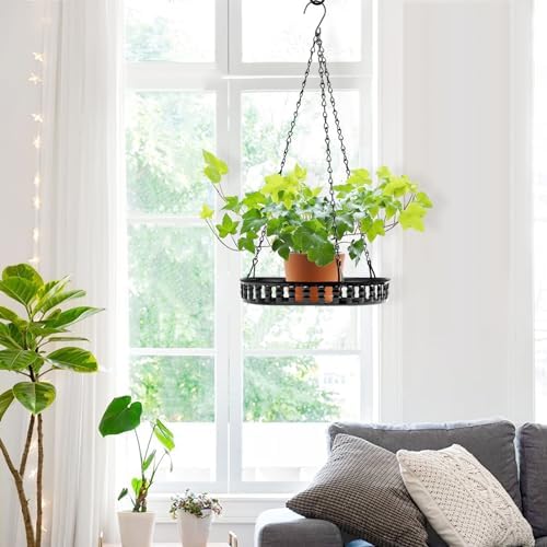 Plant Hanger Indoor Outdoor, 3 Pack Metal Hanging Plant Holder - Image 4