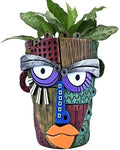 Midogaigai Abstract Face Planter Pots for Indoor Plants & Flowers Deco Gift by Midogaigai