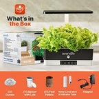 SereneLife Hydroponic Herb Garden 11 Pods, Indoor Growing System,Smart Indoor Plant System w/Height Adjustable LED Grow Light (Black) - Image 2