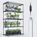 5-Tier Indoor Plant Shelf with Grow Lights, 17.7x29.5x59 by InzlumeGrowLight
