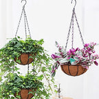 Wizdar Metal Hanging Planters Basket, 5PCS, 12 Inch Round - Image 3