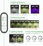 Grow Light for Indoor Plants, Full Spectrum LED Tall Plant Lights with Timer, Standing Floor Growing Lamp, Height Adjustable for Large Plants (White, 40w) - Image 5