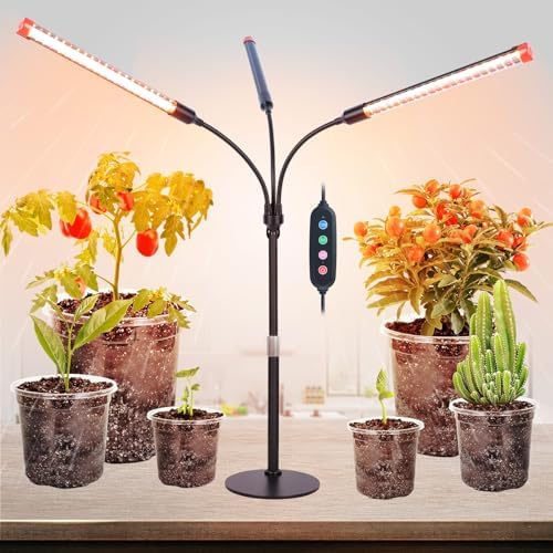 FRGROW 3Head Tabletop Grow Lights for Indoor Plants, Seed Starting, Veg by FRGROWLEDGROWLIGHTS